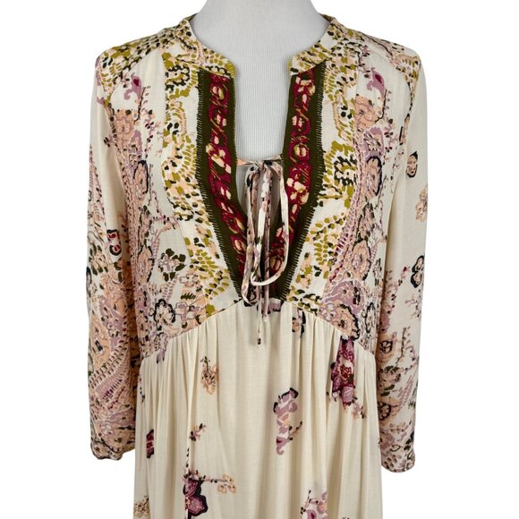 NWT Free People Floral Flowy Maxi Dress | Boho Coastal Cowgirl Tumblr Whimsigoth - Picture 3 of 16